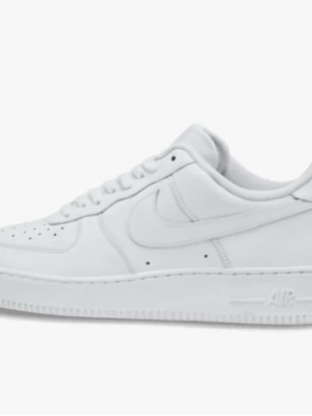 Nike White Low-Top Leather Air Force One